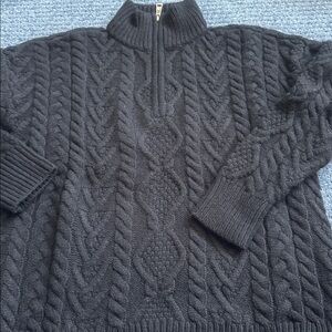 Ralph Lauren 1/4 zip Cream Cable Knit Sweater